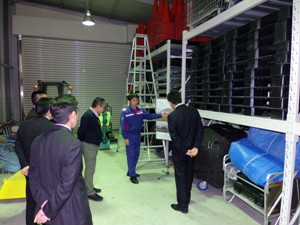 海上自衛隊の皆さんが防災拠点を視察