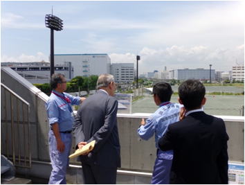 ３階ベランダより概要説明