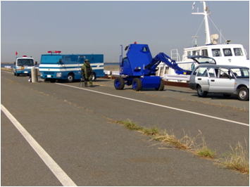 爆発物処理訓練の様子